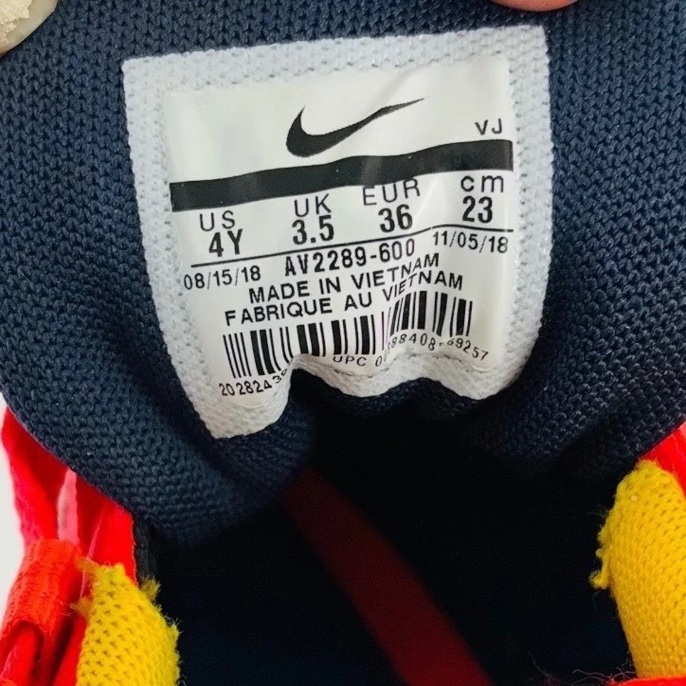 Nike Air Max 95‎ GS Big Kids Size 7Y Crimson Blue Athletic Shoes AV2289-600